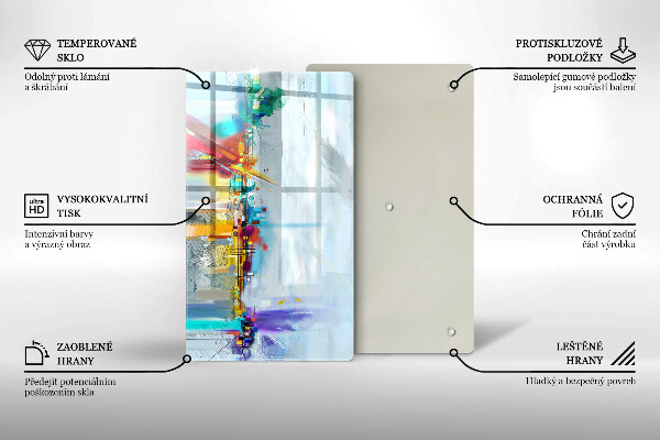 Tábua para corte Abstração pintada