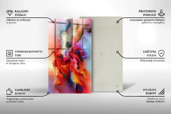 Tábua de vidro Abstração esfumaçada