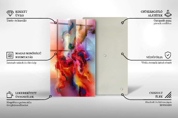 Tábua de vidro Abstração esfumaçada