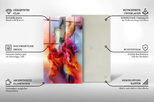 Tábua de vidro Abstração esfumaçada