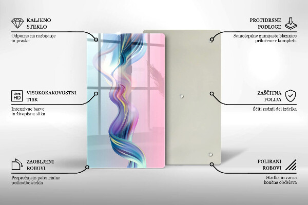Tábua para corte abstração pastel