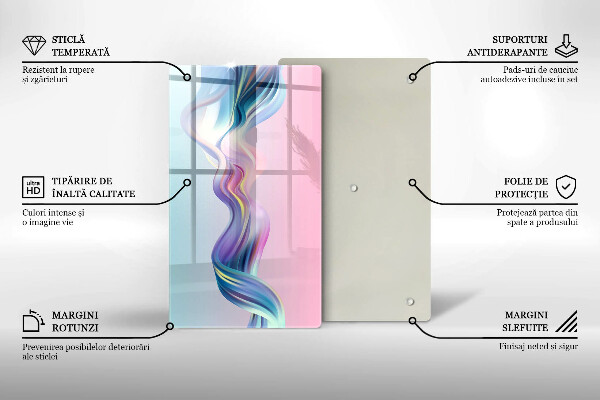 Tábua para corte abstração pastel