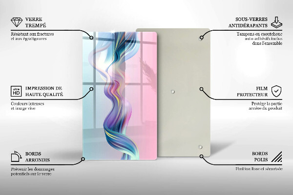 Tábua para corte abstração pastel