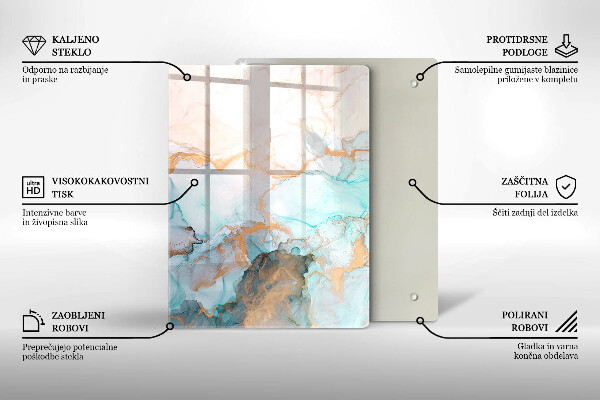 Tábua para corte abstração pastel