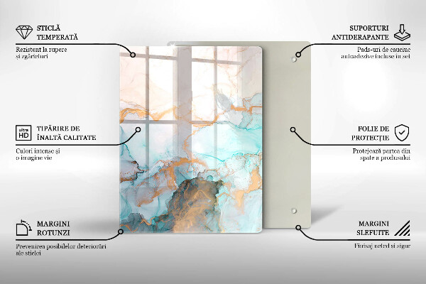 Tábua para corte abstração pastel