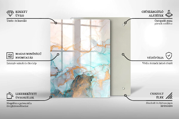 Tábua para corte abstração pastel