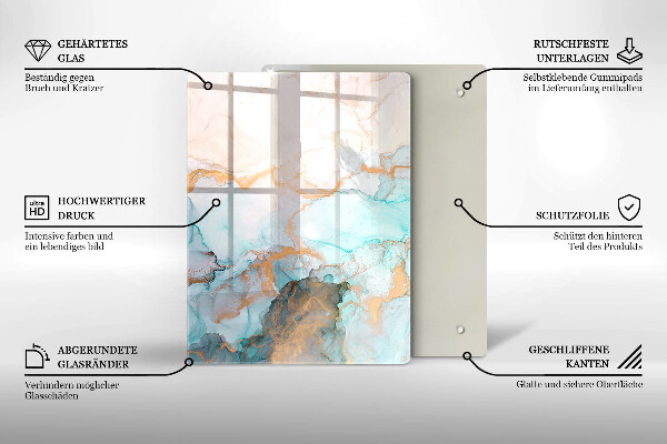Tábua para corte abstração pastel