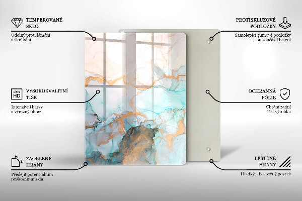 Tábua para corte abstração pastel