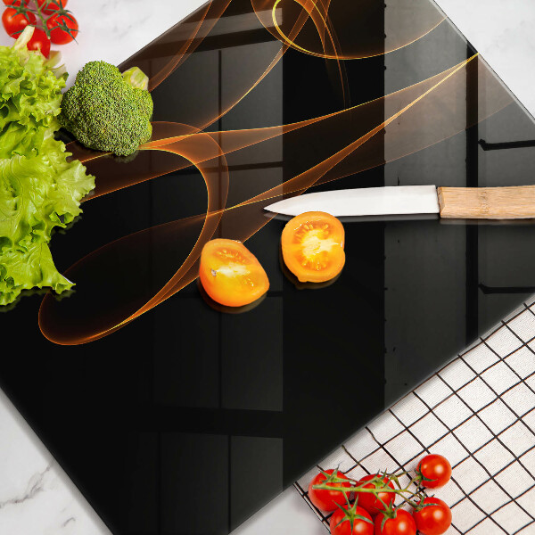 Tábua de cozinha com estampa de linhas abstratas