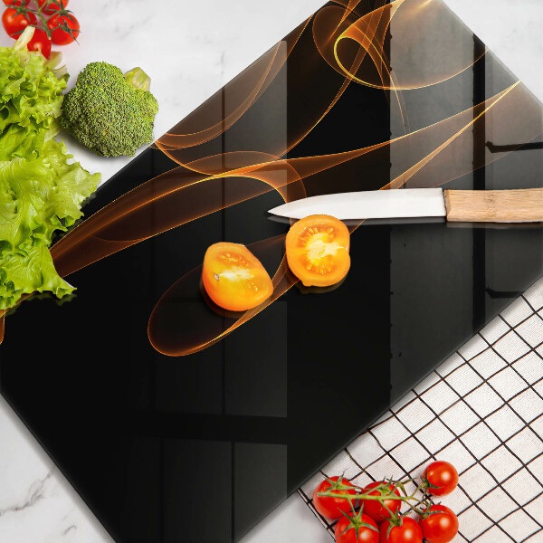 Tábua de cozinha com estampa de linhas abstratas