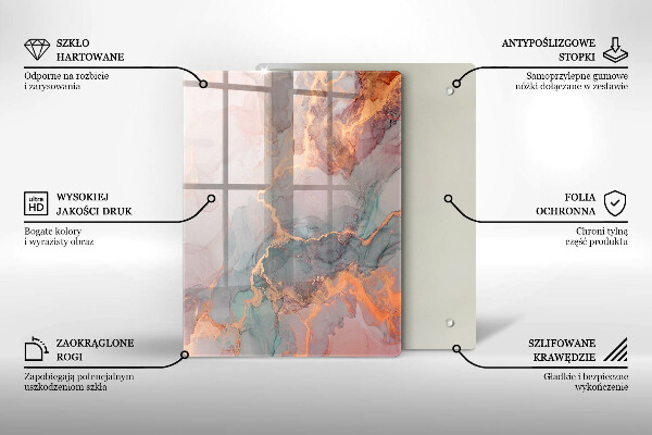 Tábua de vidro Pedra decorativa