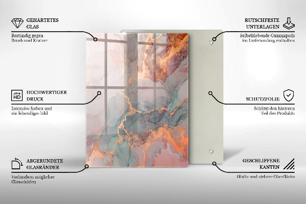 Tábua de vidro Pedra decorativa