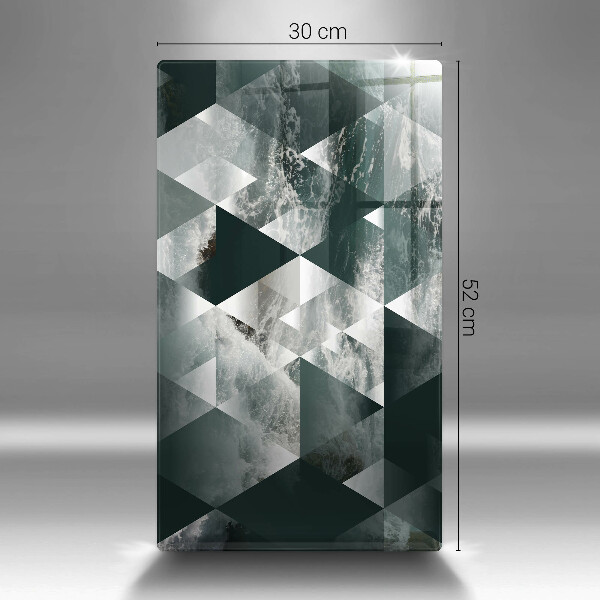 Tábua de corte de vidro Triângulos e água