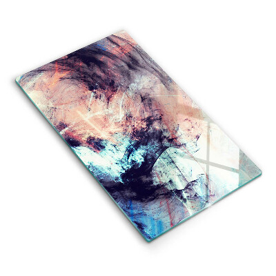 Tábua de cortar com pintura abstrata