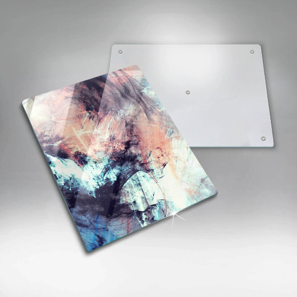 Tábua de cortar com pintura abstrata