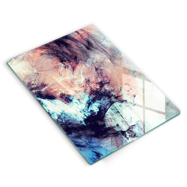 Tábua de cortar com pintura abstrata