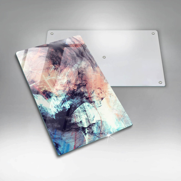 Tábua de cortar com pintura abstrata