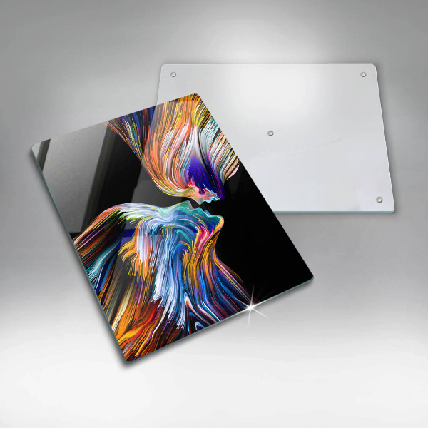 Tábua de cortar alimentos Beijo abstrato