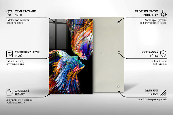 Tábua de cortar alimentos Beijo abstrato