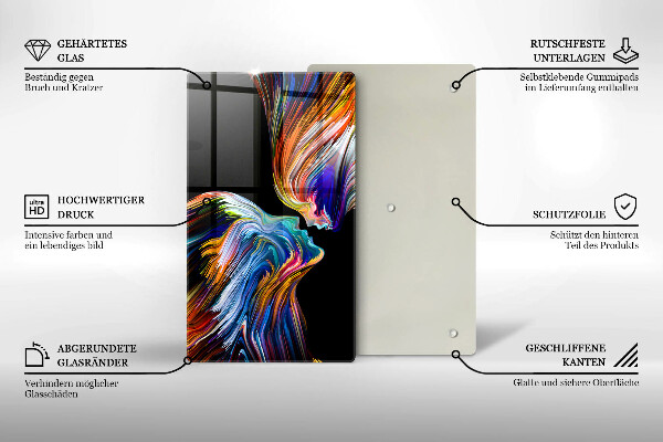 Tábua de cortar alimentos Beijo abstrato