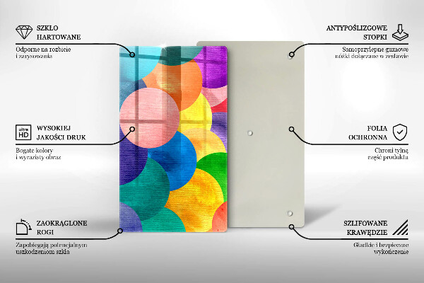 Tábua de corte Círculos coloridos