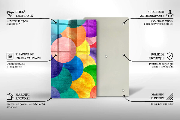 Tábua de corte Círculos coloridos