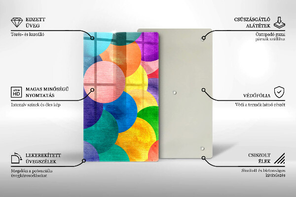 Tábua de corte Círculos coloridos