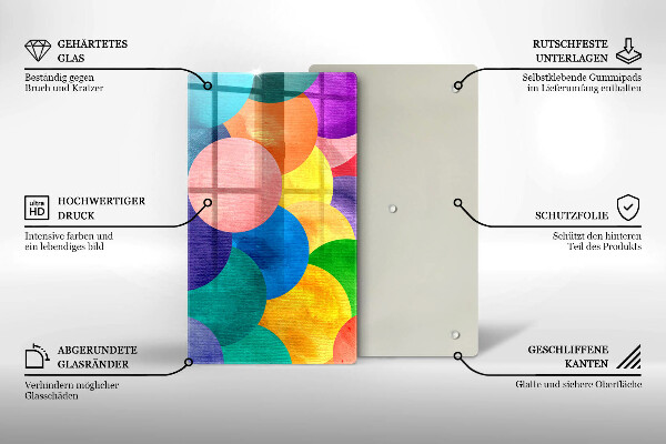 Tábua de corte Círculos coloridos