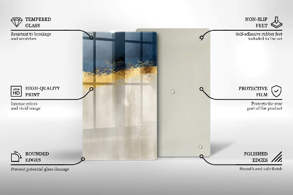 Tábua de corte Ouro abstrato