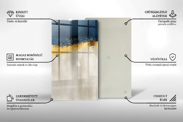 Tábua de corte Ouro abstrato