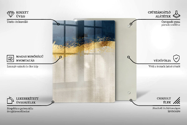 Tábua de corte Ouro abstrato