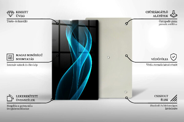 Tábua para cozinha Abstração azul