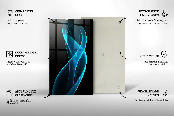 Tábua para cozinha Abstração azul
