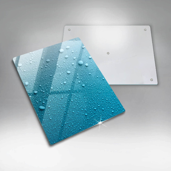 Tábua de corte de vidro Gotas de água