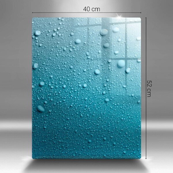 Tábua de corte de vidro Gotas de água