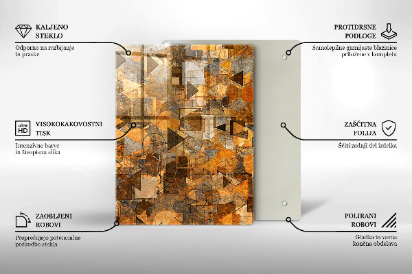 Tábua de corte de vidro Gotas de água