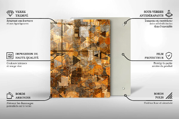 Tábua de corte de vidro Gotas de água