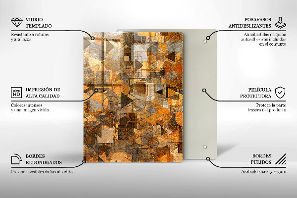 Tábua de corte de vidro Gotas de água