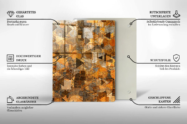 Tábua de corte de vidro Gotas de água