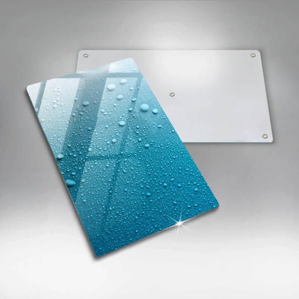 Tábua de corte de vidro Gotas de água