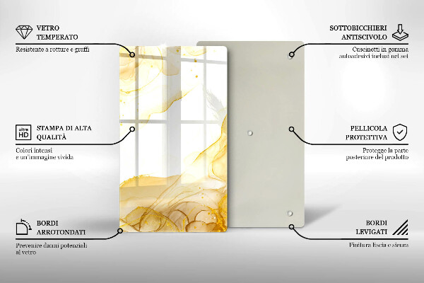 Tábua cozinha Abstração dourada