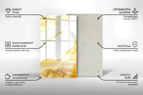 Tábua cozinha Abstração dourada