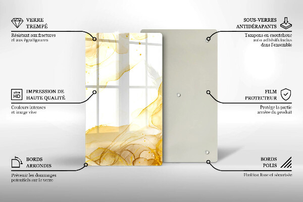 Tábua cozinha Abstração dourada