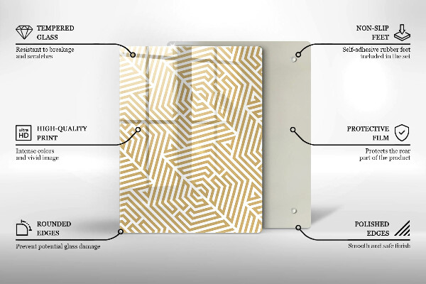 Tábua cozinha Abstração dourada