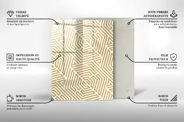 Tábua cozinha Abstração dourada