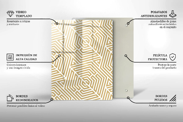 Tábua cozinha Abstração dourada