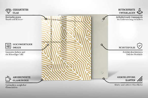 Tábua cozinha Abstração dourada