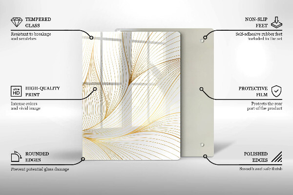 Tábua de cozinha com estampa de quadrados 3D abstratos