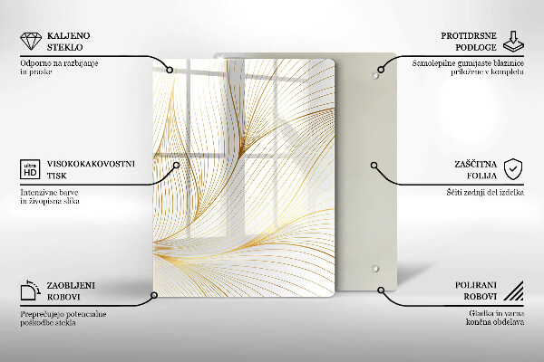 Tábua de cozinha com estampa de quadrados 3D abstratos