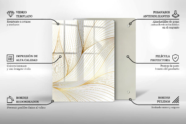Tábua de cozinha com estampa de quadrados 3D abstratos